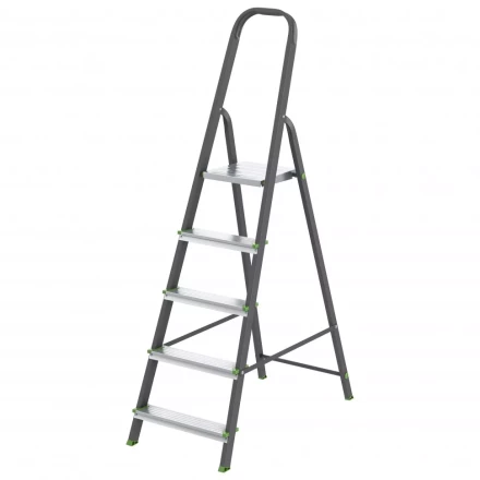 Стремянка 5 ступеней стальной Профиль алюминиевые ступени Россия Сибртех 97955 купить в Надыме