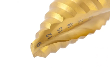 Сверло ступенчатое 9-12-15-18-21-24-27-30-33-36 мм HSS спиральный Профиль шестигранный хвостовик Matrix 72358 купить в Надыме