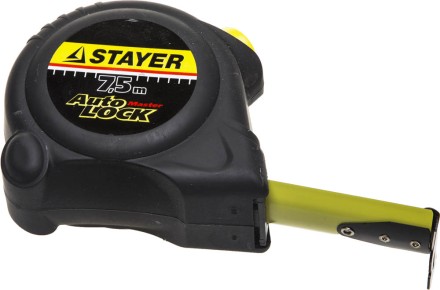 Рулетка STAYER &quot;MASTER&quot; &quot;AUTOLOCK&quot;, корпус с резиновым напылением, автостоп, 7,5мх25мм 2-34126-07-25_z01 купить в Надыме