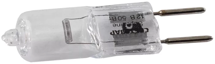 Лампа галогенная СВЕТОЗАР капсульная, прозрачное стекло, цоколь GY6.35, диаметр 12мм, 50Вт, 12В SV-44775-T купить в Надыме