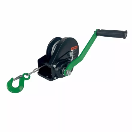 Лебедка ручная барабанная с тормозом HITCH HWB 800 800 кг канат 10 м (SZ073182) купить в Надыме