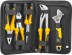 Набор JCB: Губцевый инструмент, хромированное покрытие, двухкомпонентные рукоятки, CrV cталь, 5 предм, чехол JPL017 купить в Надыме