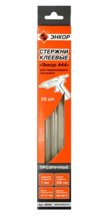 Стержень клеевой 7х200мм ЭНКОР 444 10 шт 50444 купить в Надыме