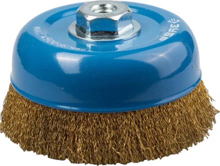 ЗУБР "ПРОФЕССИОНАЛ". Щетка чашечная для УШМ, витая латунированная стальная проволока 0,3мм, 150ммхМ14 3526-150_z02 купить в Надыме