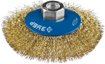 ЗУБР "ПРОФЕССИОНАЛ". Щетка коническая для УШМ, витая латунированная стальная проволока 0,3мм, 115ммхМ14 35267-115_z02 купить в Надыме