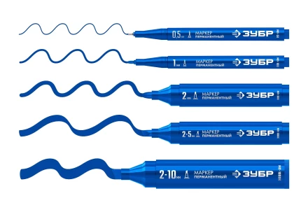 ЗУБР МП-100 синий, 1 мм перманентный маркер (06320-7) купить в Надыме