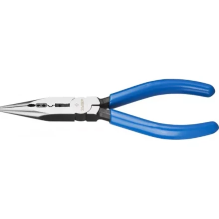 Тонкогубцы ЗУБР "ПРОФЕССИОНАЛ" многофункциональные, хромоникелевая сталь, обливные рукоятки, 160мм 22175-3-16 купить в Надыме
