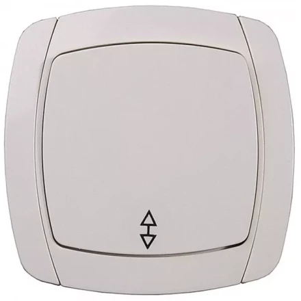 Выключатель СВЕТОЗАР "CITY LIGHT" проходной одноклавишный в сборе, бежевый, 10А/~250В SV-54237-B купить в Надыме