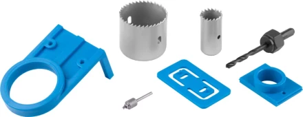 Набор ЗУБР "ЭКСПЕРТ" с пластиковыми шаблонами и кольцевыми пилами 25, 54мм,  для врезания замков, 7 пред 2954-54-H7 купить в Надыме