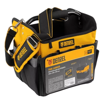 Переноска для инструмента, 260х240х300 мм, 22 кармана, наплечный ремень// Denzel 90294 купить в Надыме