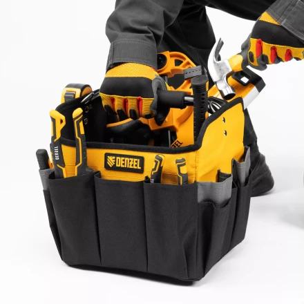 Переноска для инструмента, 260х240х300 мм, 22 кармана, наплечный ремень// Denzel 90294 купить в Надыме