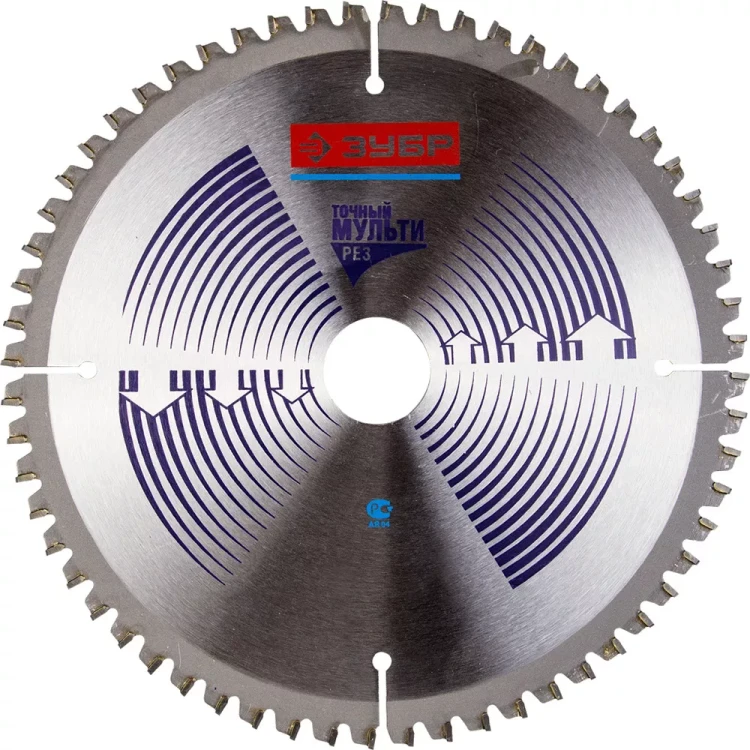 Диск пильный ЗУБР "ЭКСПЕРТ" "Точный-МУЛЬТИ рез" по алюминию, ламинату, пластику, ДСП, 185х20мм, 60Т 36907-185-20-60 купить в Надыме