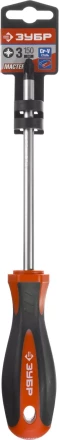 Отвертка ЗУБР "МАСТЕР", Cr-v, эргономичная двухкомпонентная рукоятка, PZ3x150мм 25063-3-150_z02 купить в Надыме