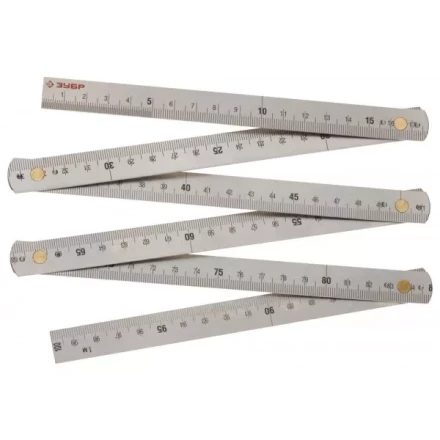 Метр ЗУБР "ЭКСПЕРТ" складной, усиленный, нержавеющая сталь, 1м 3423-1 купить в Надыме