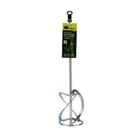 Насадка для миксера Сибртех, для тяжелых растворов, 140 х 590 мм, оцинкованная, хвостовик резьба М14, 848957 купить в Надыме