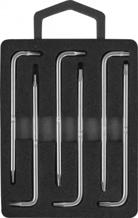 Комплект угловых ключей TORX с центрированным штифтом Т4-Т9  6предметов S2  H09MT06S Jonnesway 47101 купить в Надыме