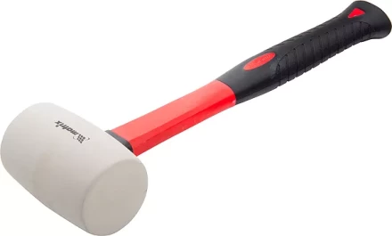Киянка резиновая, 450 г, белая резина, фибергласовая рукоятка MATRIX 11196 купить в Надыме