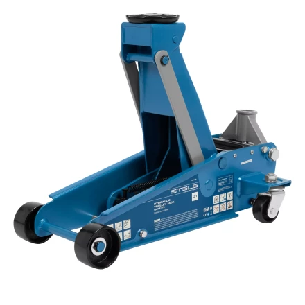 Домкрат гидравлический подкатной Stels 51139, 3 т, 120-450 мм, быстрый подъем, проф. купить в Надыме
