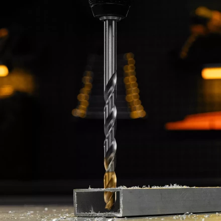 Сверло спиральное по металлу Denzel 12 x 205 мм, Р6М5, Golden Tip, удлиненное 718265 купить в Надыме