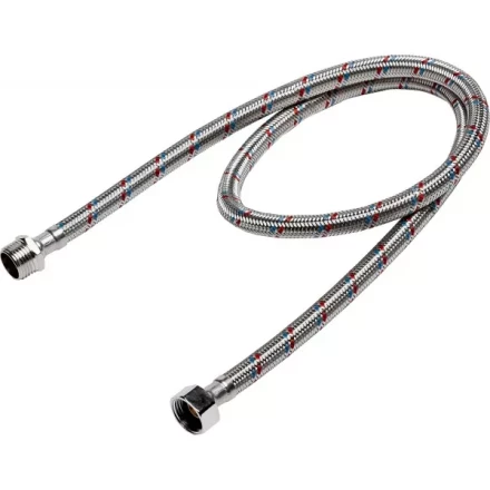 Подводка гибкая ЗУБР для воды, оплетка из нержавеющей стали, г/ш 1/2" - 1м 51005-G/S-100 купить в Надыме