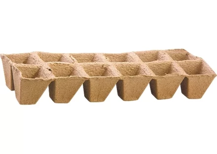 Торфяные горшочки 310х100х50 мм квадратные блок по 12 ячеек Россия 64354 купить в Надыме