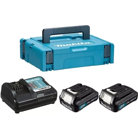 Набор 2 аккумулятора BL1016B + зарядное устройство DC10DW (12В, 1.5Ач, Li-ion, MakPac) Makita 197644-6 купить в Надыме