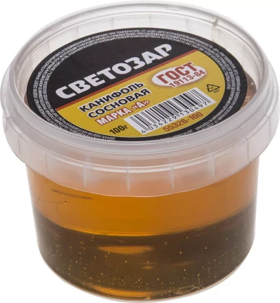 Канифоль СВЕТОЗАР для паяльных работ, пластиковая банка, 100г 55326-100 купить в Надыме