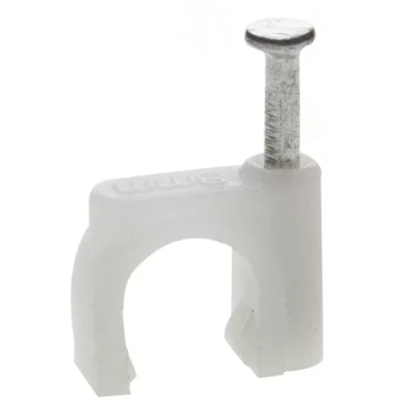 ЗУБР "МАСТЕР". Скоба-держатель для круглого кабеля, с оцинкованным гвоздем, 5 мм, 50 шт 45111-05 купить в Надыме