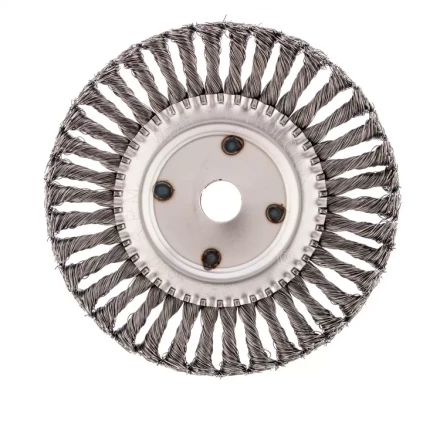 Щетка для УШМ 200 мм посадка 22,2 мм Плоская крученая проволока 0,5 мм Сибртех 746387 купить в Надыме