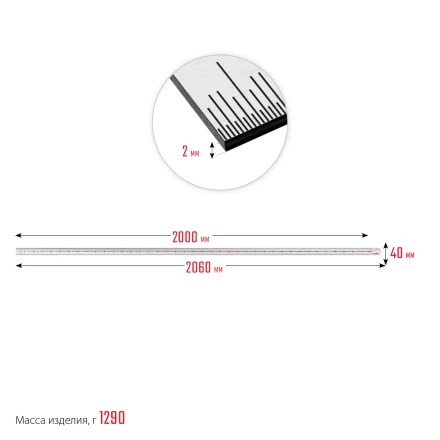 ЗУБР Про-200, длина 2,0 м, усиленная нержавеющая линейка, Профессионал (34280-200) купить в Надыме