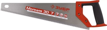 Ножовка универсальная (пила) ЗУБР МОЛНИЯ-3D 400 мм, 7TPI, 3D зуб, точный рез вдоль и поперек волокон, для средних заготовок из всех видов материалов 15077-40 купить в Надыме