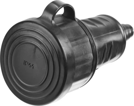 Розетка СИБИН электрическая ударопрочная, с заземлением, 16А/220В, IP44, черная 55186-B купить в Надыме