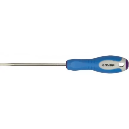 Отвертка ЗУБР, Cr-V сталь, трехкомпонентная рукоятка, цветовая индикация типа шлица, SL, 3,0x75мм 25251-3.0-075 купить в Надыме