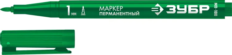 ЗУБР МП-100 зеленый, 1 мм перманентный маркер (06320-4) купить в Надыме