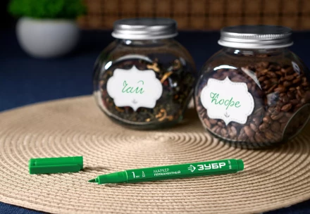 ЗУБР МП-100 зеленый, 1 мм перманентный маркер (06320-4) купить в Надыме