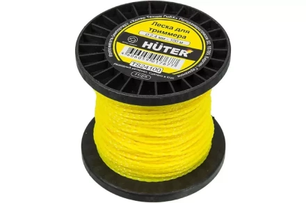 Леска HUTER TS24100 для триммера, 2.4 мм, витой квадрат 71/2/5 купить в Надыме