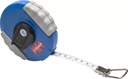 Мерная лента ЗУБР "ЭКСПЕРТ", стальное полотно с нейлоновым покрытием, двухкомпонентный ударопрочный корпус, 20м 34165-20_z01 купить в Надыме