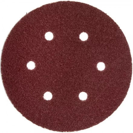 Круг шлифовальный ЗУБР "МАСТЕР" универсальный, из абразивной бумаги на велкро основе, 6 отверстий, Р80, 150мм, 5шт 35566-150-080 купить в Надыме