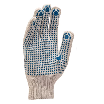 Перчатки трикотажные, с 2хПВХ точкой, 7 класс// Россия 67824 купить в Надыме