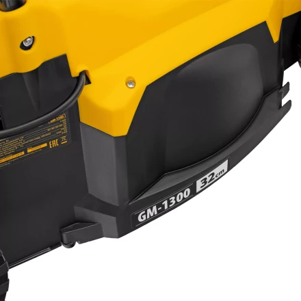 Газонокосилка электрическая GM-1300, 1300 Вт, шир. 32 см, 5 уров., травосб. 35 л Denzel 96627 купить в Надыме