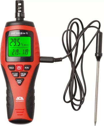 Измеритель влажности и температуры бесконтактный ADA ZHT 100 (6 in 1) с калибровкой купить в Надыме