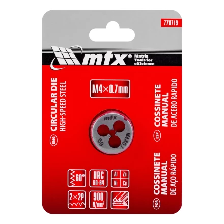 Плашка М4 х 0.7 мм, Р6М5 Matrix 770719 купить в Надыме