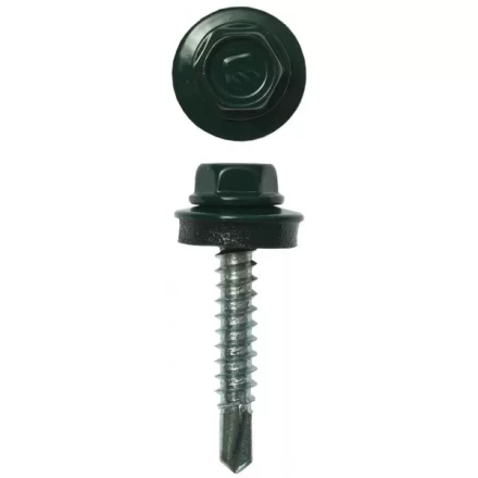 Саморезы ЗУБР "ПРОФЕССИОНАЛ" окраш., RAL 6005 зелен. насыщен., для крепл. кров. матер. к дерев. обреш., 4.8х29мм, 2500шт 4-300310-48-029-6005 купить в Надыме