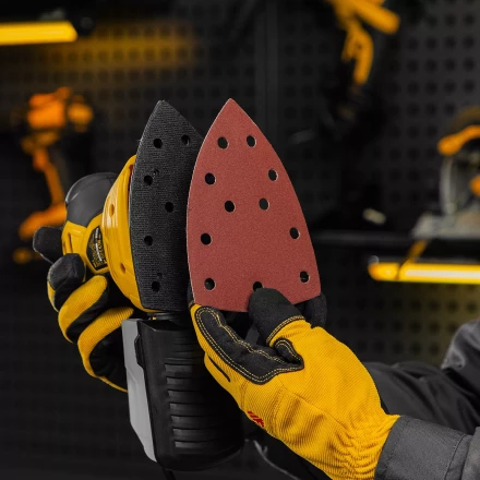 Треугольник абразивный на ворc. подложке под "липучку", перф., P 150, 150х150х100 мм, 5 шт. Denzel 738637 купить в Надыме