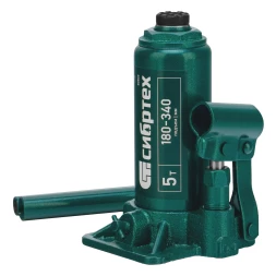 Домкрат гидравлический бутылочный Сибртех 50803, 5 т, 180-340 мм