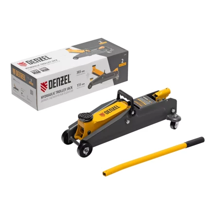 Домкрат гидравлический подкатной Denzel 51230, 2 т, 135-385 мм купить в Надыме