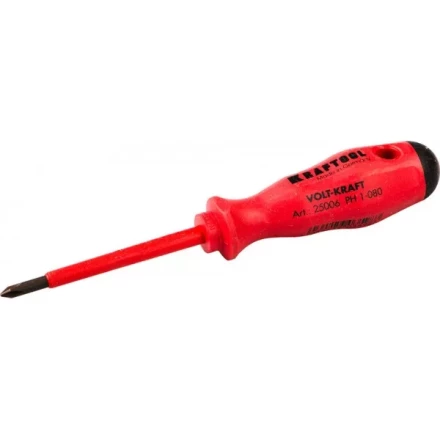 Отвертка KRAFTOOL "VOLT-KRAFT" 1000В, PH №1-80мм 25006-1-080 купить в Надыме