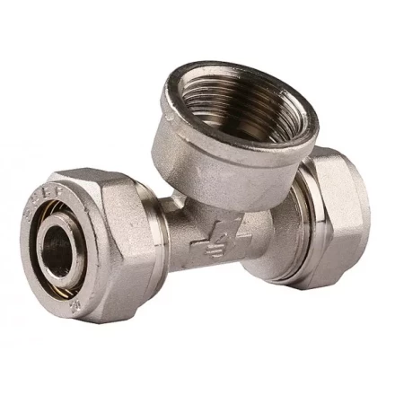 Тройник ЗУБР с внутренней резьбой, цанга-гайка, 1/2"х16х2,0 мм, никель 51406-16-1/2 купить в Надыме