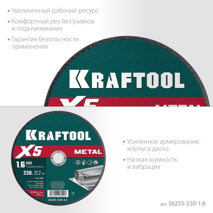 Круги отрезные абразивные, по металлу 36255-230-1.6 купить в Надыме