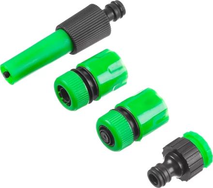 Набор поливочный РОСТОК: Наконечник, 2 соединителя 3/4", адаптер внешний 427263 купить в Надыме